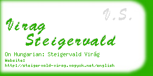 virag steigervald business card