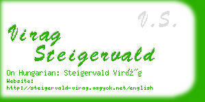 virag steigervald business card